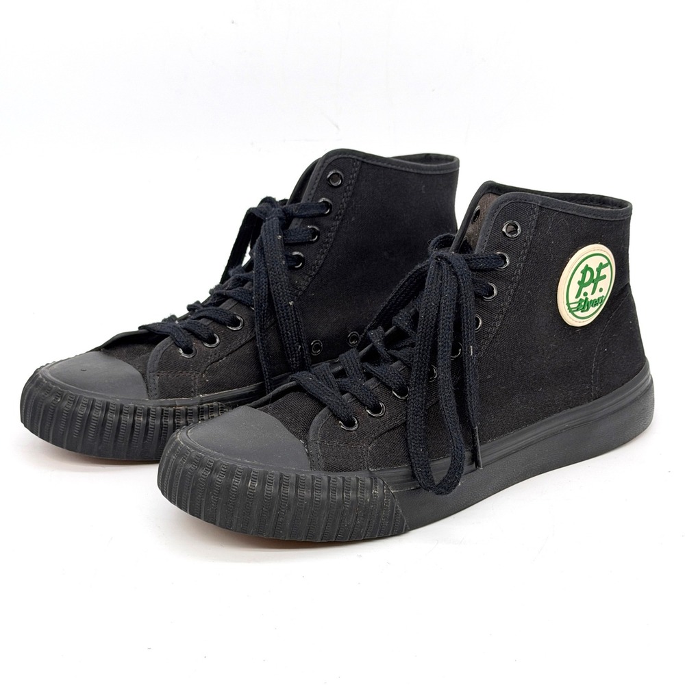 PF Flyers Sandlot Center Hi MC2001SD Triple Black Canvas High Top Mens 10